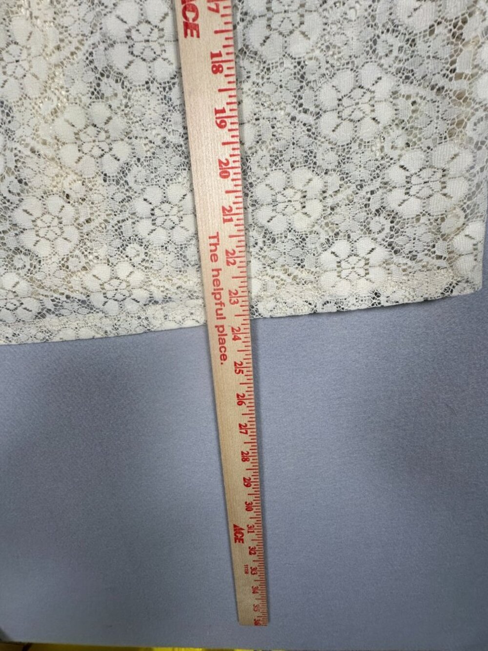 Vintage Captive Fashion Cream Lace Blouse High Neck Ruffle Sheer Back Zipper - Picture 8 of 8